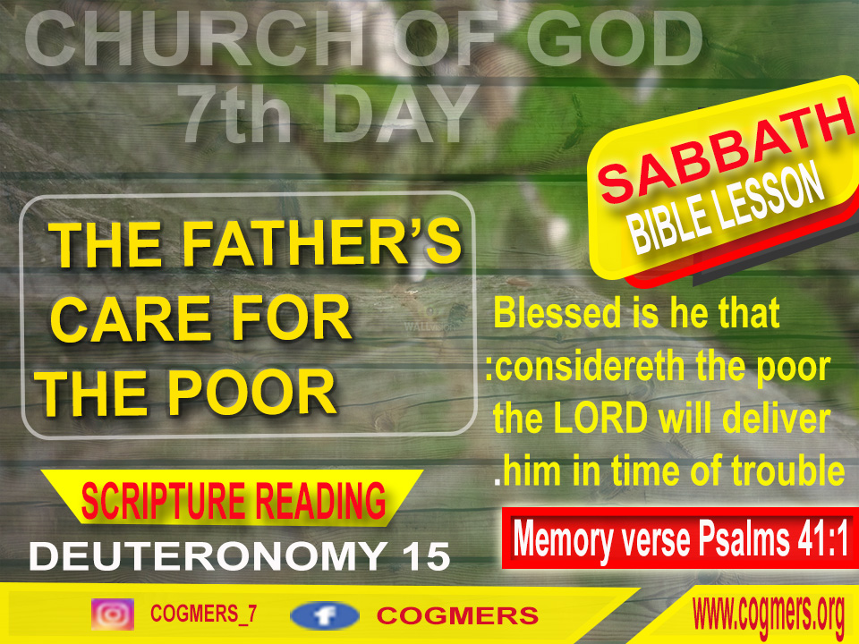 THE FATHER'S CARE FOR THE POOR